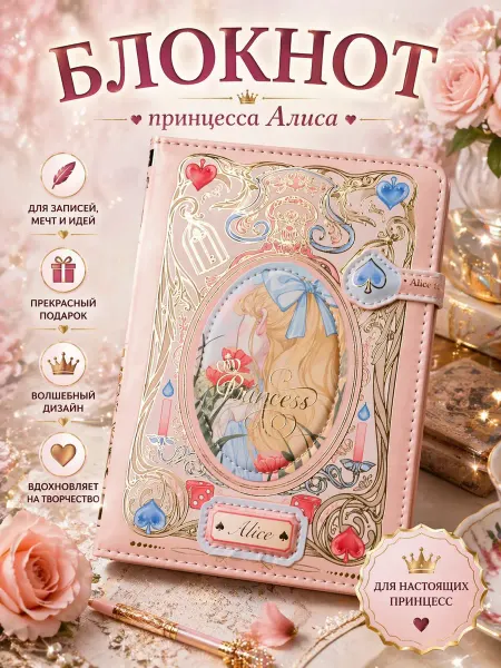 Блокнот «Принцесса» Алиса в стране чудес