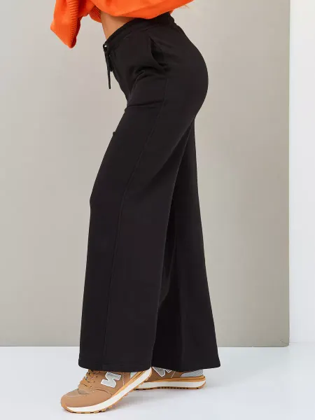 BYS BASIC Брюки спортивные палаццо клеш утепленные широкие