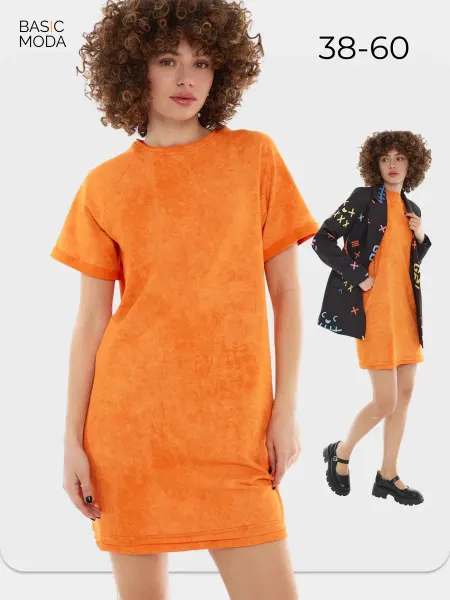 BASIC moda Платье футболка оверсайз короткое
