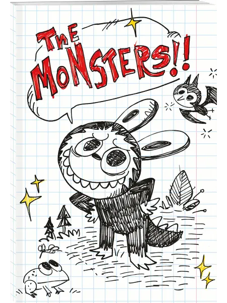 Эксмо The Monsters. Тетрадь в клетку общая (Лабубу и лягушонок