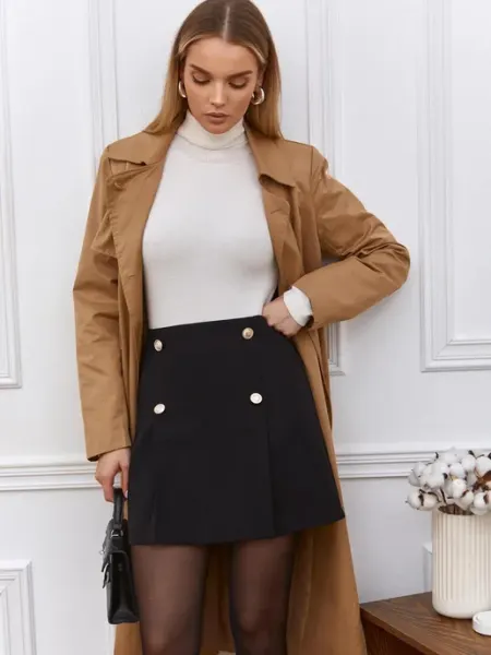 Camicia Юбки мини серая короткая