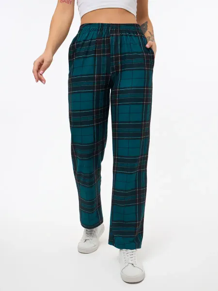 ARAS GOK Брюки женские в клетку для дома