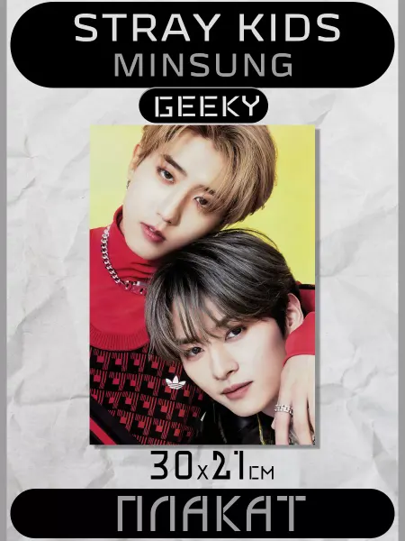Stray kids Geeky Постеры Плакаты Stray kids minsung Ли Минхо Хан Джисон