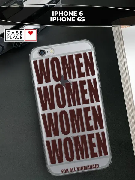 Силиконовый чехол на Apple iPhone 6 / Айфон 6 с принтом Woman burgundy
