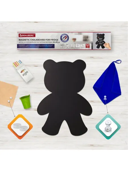 Brauberg Доска на холодильник магнитно-меловая Teddy Bear