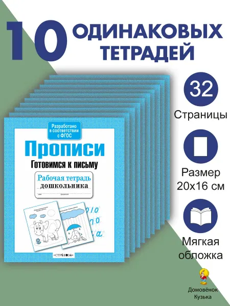 Издательство Стрекоза Комплект Р т. Прописи. Готовимся к письму (10 шт)