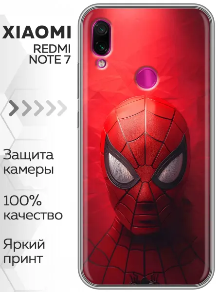 Marketclub Чехол на Xiaomi RedMi Note 7 Spiderman Человек паук