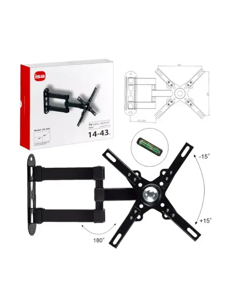 Кронштейн для телевизора настенный 14"-43" CP102