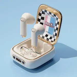 Беспроводные наушники Rock Retro Style TWS Earphone Beatles бежевый