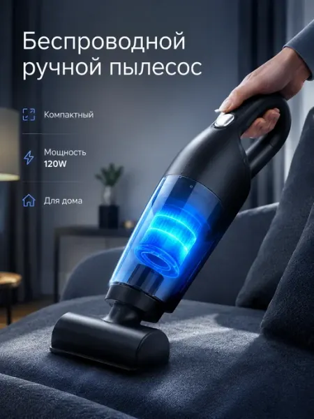 Беспроводной пылесос 120 Вт