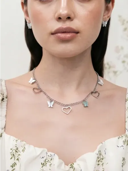 Smokey Eyes Beauty Цепочка сердца и бабочки