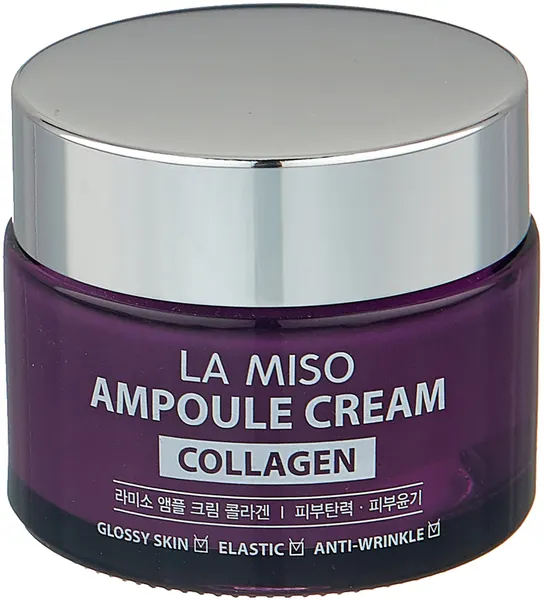 La Miso Ampoule Cream Collagen Крем для лица с коллагеном 50 мл 50 г 1 шт. стеклянная банка