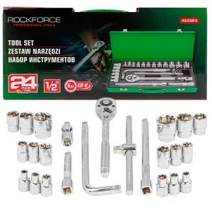 Rockforce Набор инструментов 24 предмета 1 2" (6граней) RF-4245B-5(578