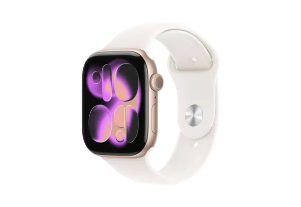 Умные часы Apple Watch Series 11, 46 мм, алюминий цвета Rose Gold , спортивный ремешок "Light Blush", M/L (MEV74)