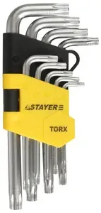 Stayer Набор ключей имбусовые короткие, Cr-V, 9 шт. 2743-H9