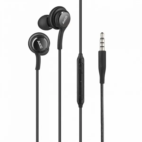 Наушники Samsung AKG AUX 3.5mm , проводные, с регулировкой громкости, черные EO IA500