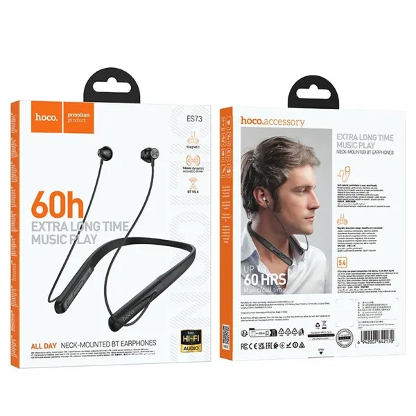 Наушники беспроводные HOCO ES73 Dynastic, bluetooth V5.4, 60Hr (Черный)