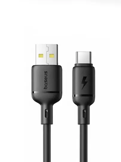 Зарядный кабель Baseus Silky Series Fast Charging Cable USB-A to USB-C 3A 1 м - Аксессуары и запчасти