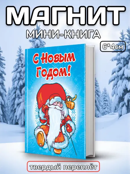 Магия Дзен Книга магнит на холодильник Дед мороз