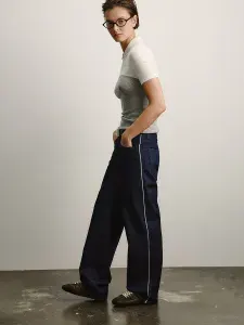 Джинсы Befree straight fit со средней посадкой и лампасами