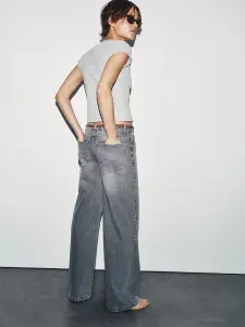 Джинсы Befree wide leg со средней посадкой и поясом