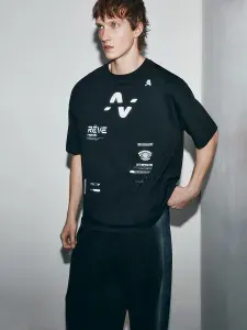 Футболка Befree oversize хлопковая с принтом