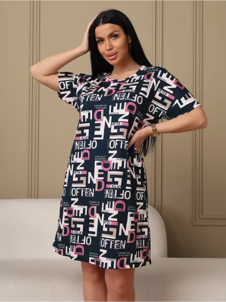 Maya Textile Платье туника больших размеров
