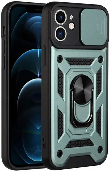 Чехол противоударный для Apple iPhone 11 / Айфон 11 с защитой камеры armors (Зеленый)