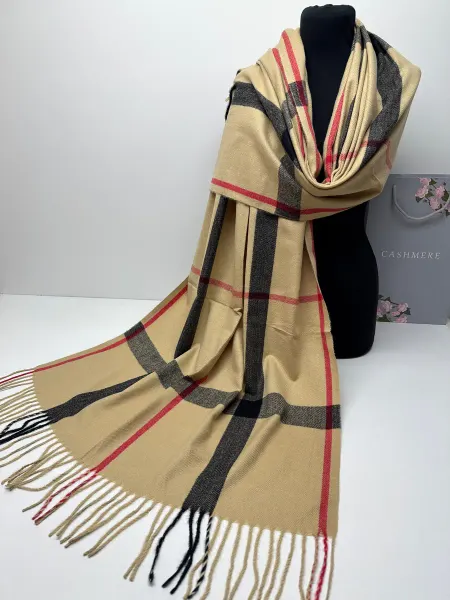 MM Shop палантин зимний осенний из кашемира