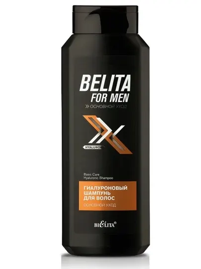 Шампунь для волос Belita For Men, основной уход, гиалуроновый, 400 мл