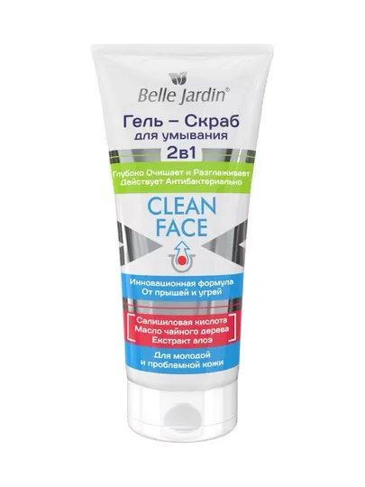 Гель-скраб против прыщей и угрей Belle Jardin Clean Face, 200 мл