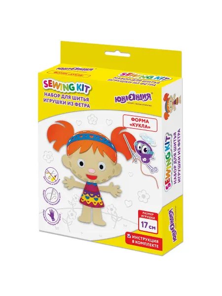 ЮНЛАНДИЯ Набор для шитья игрушки из фетра "Куколка", 664733
