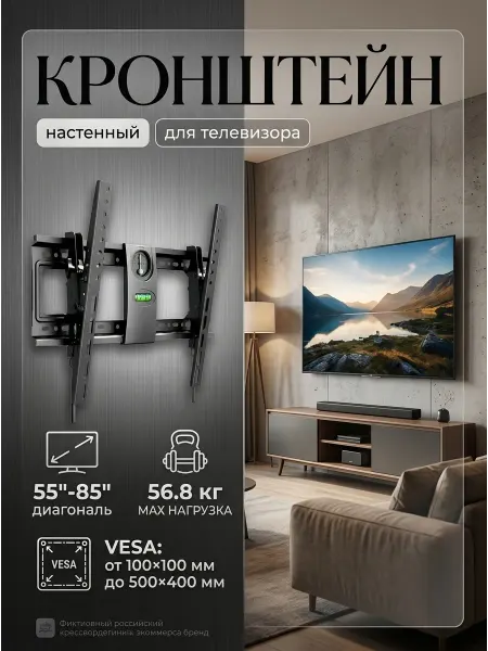 LS X-400 Кронштейн для телевизора 85 дюймов 56.8 кг