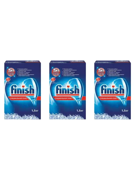 Finish Соль специальная для посудомоечных машин 1,5 кг 3 уп
