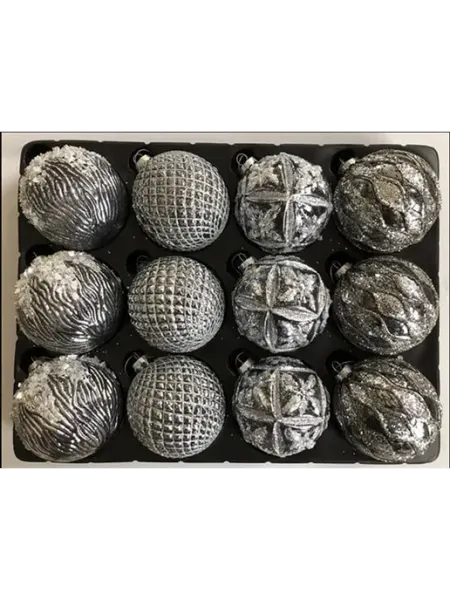 Шар стеклянный ручной раскраски, 4 цвета, в асс, 100мм