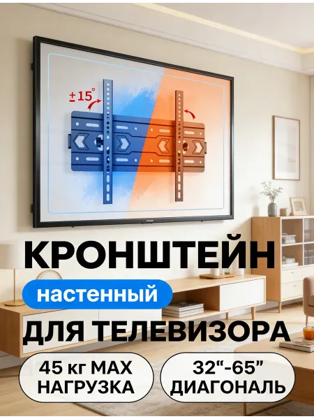 Krasmee Кронштейн для телевизора наклонный 32 65 дюймов