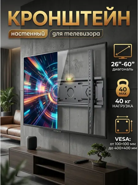 Absolute Comfort Кронштейн для телевизора на стену VESA 400x400 ТВ