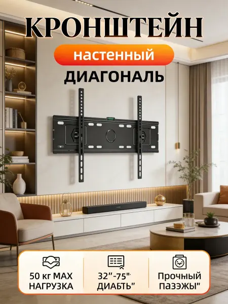 Krasmee Настенный кронштейн для телевизора с регулируемым наклоном