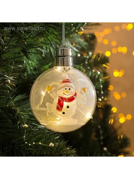 Luazon Lighting Праздничный снеговик — светящийся елочный шар
