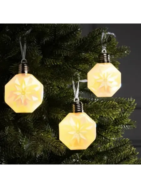 Luazon Lighting Зимний сверкающий набор елочных шаров