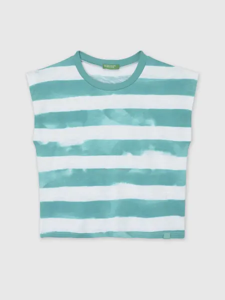 United Colors of Benetton Футболка в полоску с логотипом