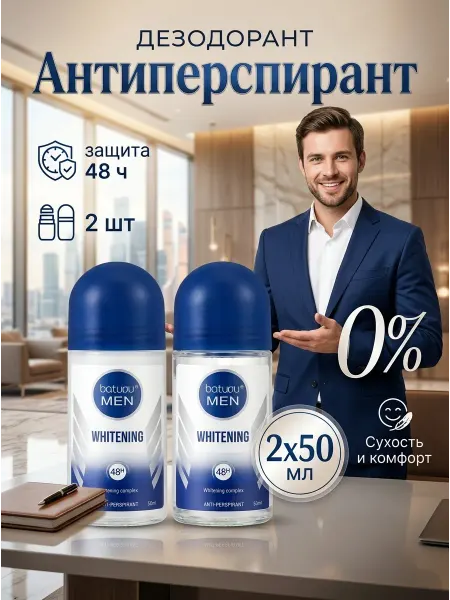 NIVEA Антиперспирант мужской шариковый спорт уход набор 2шт