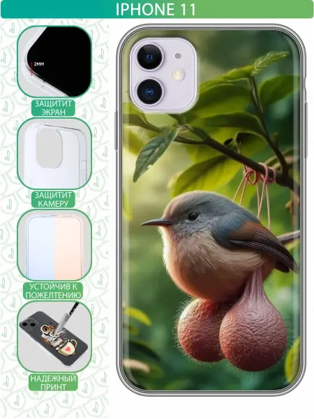 InThisCase Чехол на Iphone 11 с принтом Птица