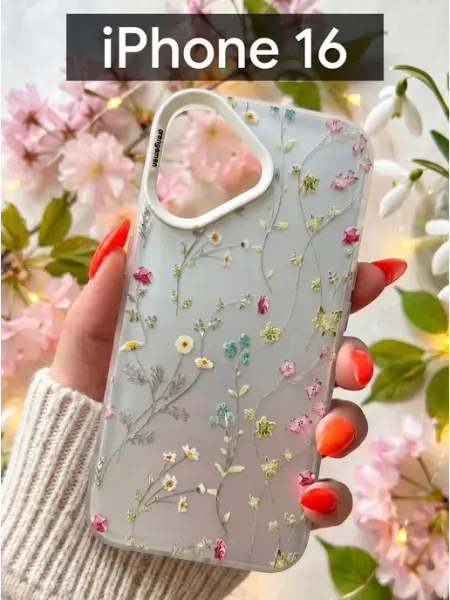 Orangeman Чехол на iPhone 16 Полевые цветы 1B