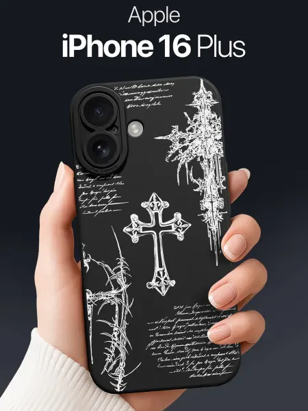 SCDesign Чехол на iPhone 16 Plus с крестами