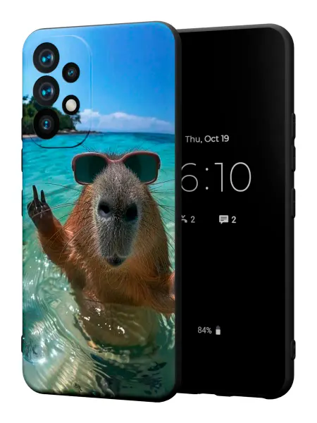 PBl store Чехол на Samsung A52 4G с принтом Капибара