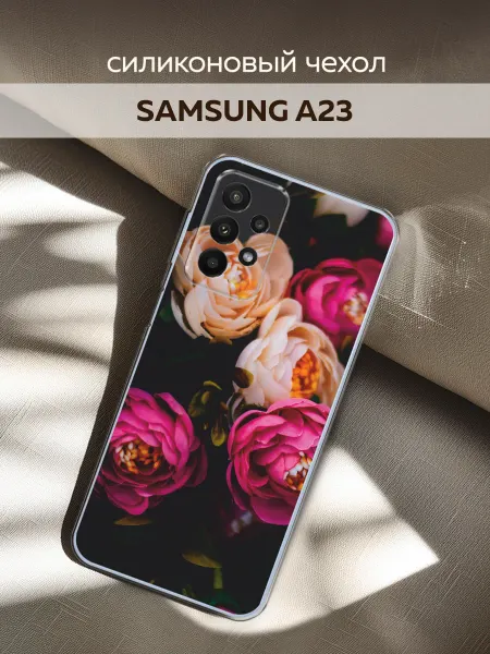 Samsung Чехол на Galaxy A23 пионы
