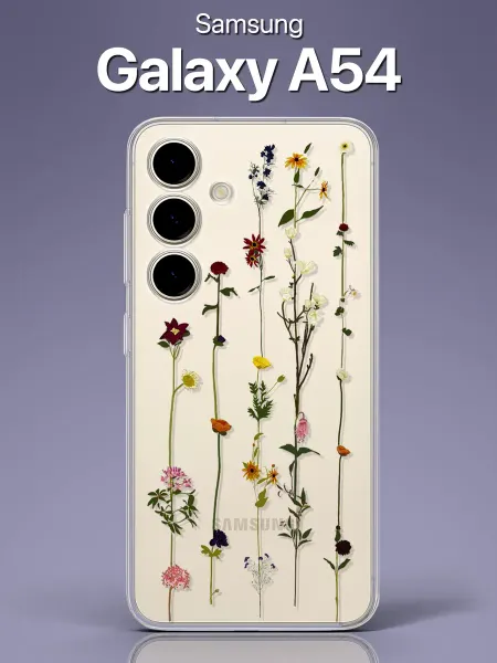 SCDesign Чехол на Samsung Galaxy A54 с цветами