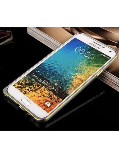 Metrobas Бампер алюминиевый с золотой гранью для Samsung Galaxy S6