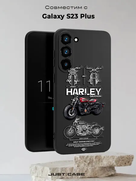 Принт-бутик Чехол на Samsung S23 Plus с принтом Мотоцикл Harley